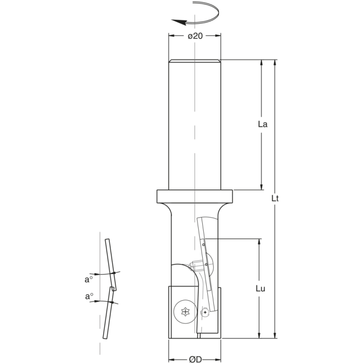 Porte-outils à calibrer