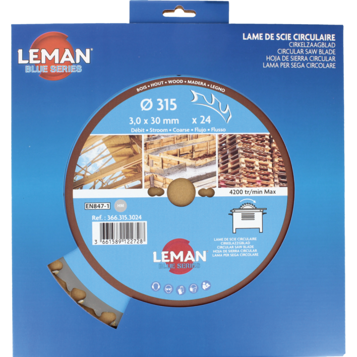 Lame de scie circulaire pour machines portatives et stationnaires sur table