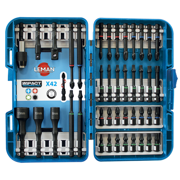 Coffret de douilles 14'' + embouts impact 42 piÈces