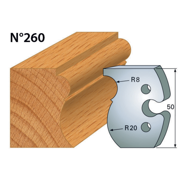 Cuchillas altura 50 mm