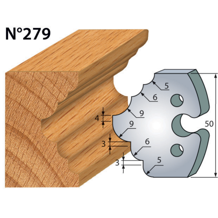Cuchillas altura 50 mm