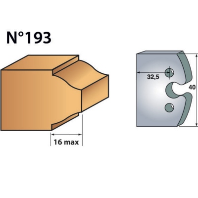 Cuchillas de perfilado altura 40 mm