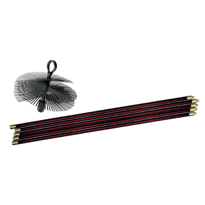 Kit de deshollinado acero 7 metros