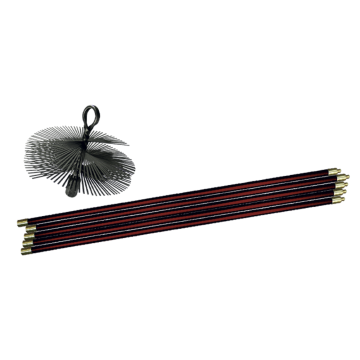 Kit de deshollinado acero 7 metros