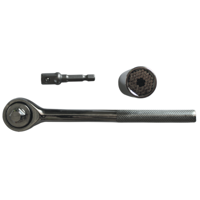 Kit douille universelle + cliquet + adaptateur