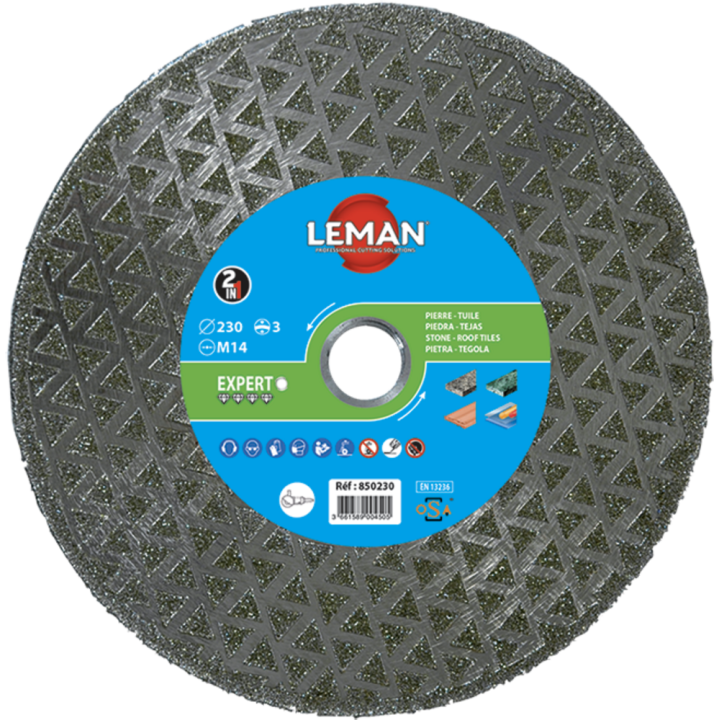 Disque diamant coupe et ponce pierre naturelle