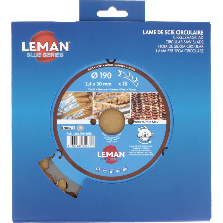 Lame de scie circulaire pour machines portatives et stationnaires sur table