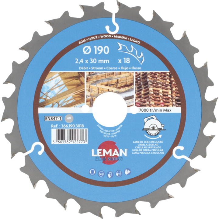 Lame de scie circulaire pour machines portatives et stationnaires sur table