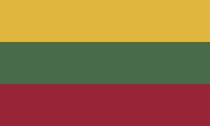 La bandera de Lithuania